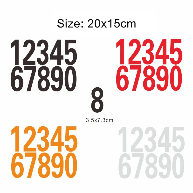 Glow In Number Sticker Luminous Digits Stickers Temporary Parking