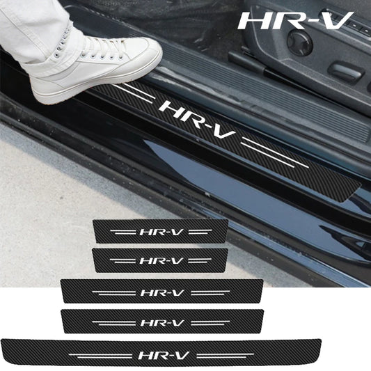 For Honda Hrv HR-V Carbon Fiber Door Threshold Scuff Plate
