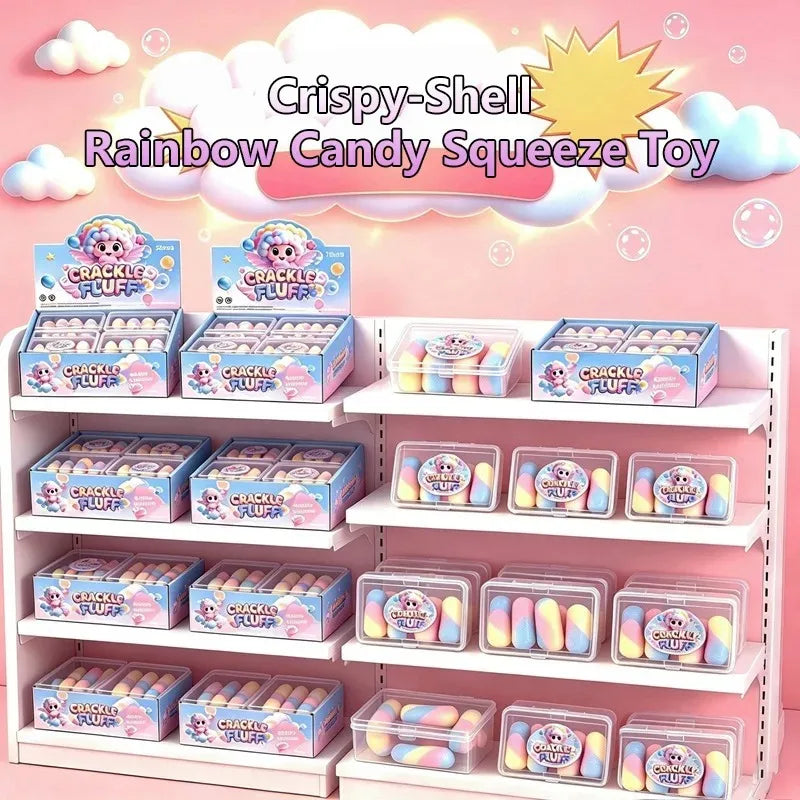 For Adult Gifts Crispy Squeeze Toys Rainbow Candy Handmade Ball
