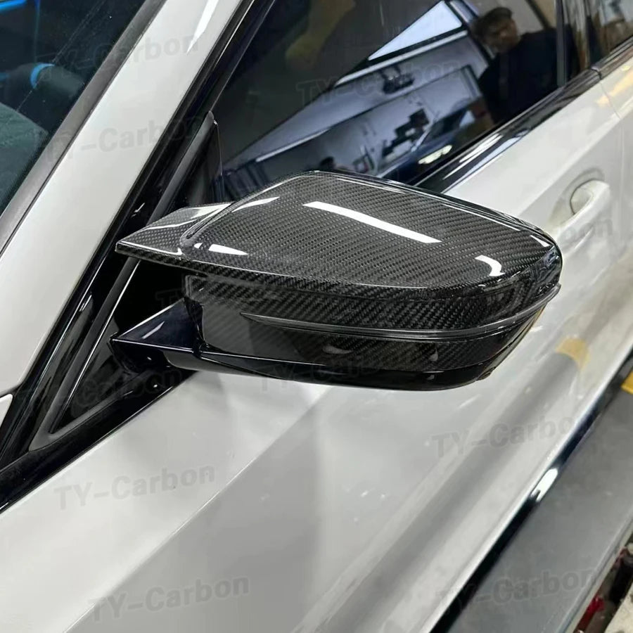 For BMW 3 4 5 7 Dry Carbon Fiber Replace View Mirror Cover