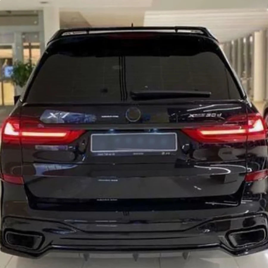 For BMW X7 G07 2022+ Bright Black Back Lip Rear Bumper Diffuser