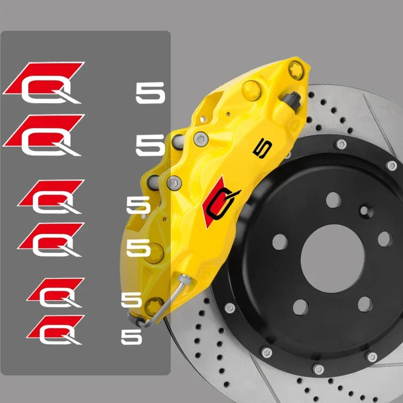 For Audi Q5 Logo Tire Brake 6PCS Decals Caliper Sticker Cover