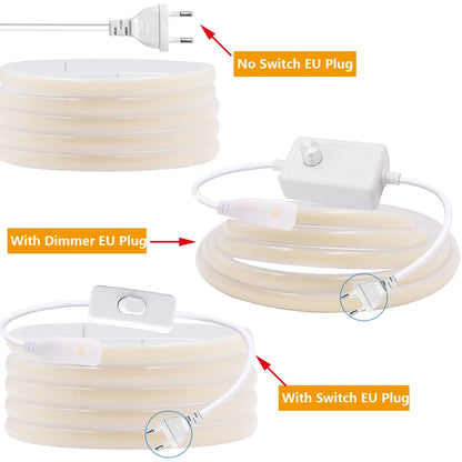 220V Dimmable Cob Neon Strip Dimmer Switch Plug Kit