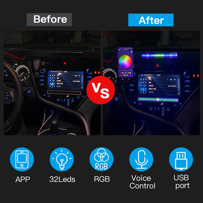 For Automobiles Family Party Sound Control Bar RGB Ambient