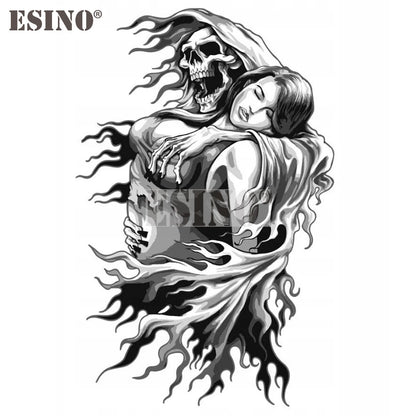 Creative Funny Angry Skull Ghost Girl Cartoon Adhesive Pvc