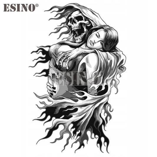 Creative Funny Angry Skull Ghost Girl Cartoon Adhesive Pvc