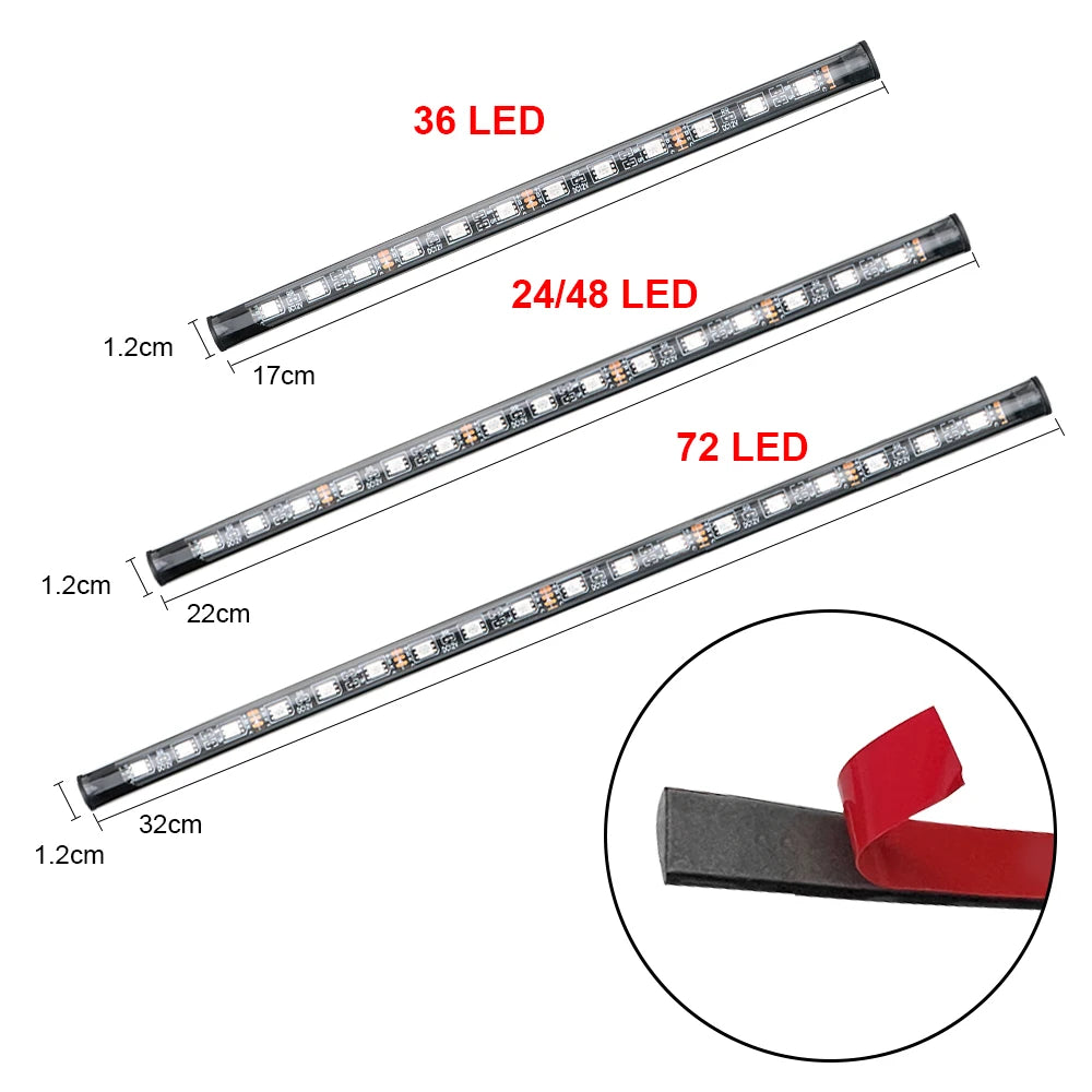 24 48 Strips Ambient Lamps Interior Foot RGB Illumination