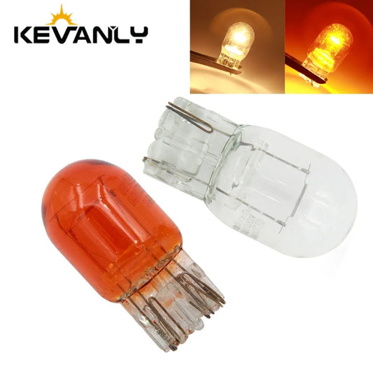 Kevanly 10PCS T20 7440 7443 Halogen 12V W21 5W