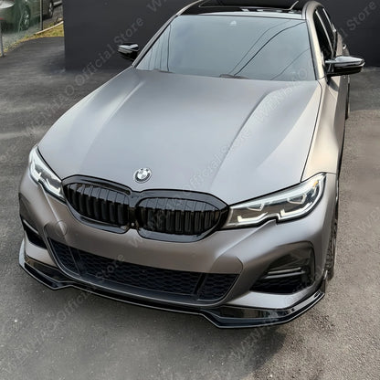 For BMW G20 M Pack 320I 3PCS Front Bumper Lip Splitter Spoiler