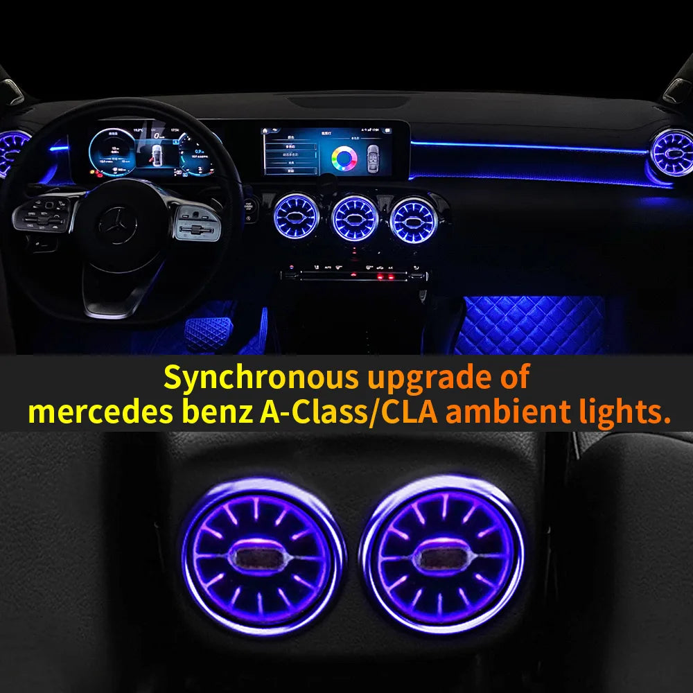For Mercedes-Benz A Cla Class W177 64color Air Vent APP Control