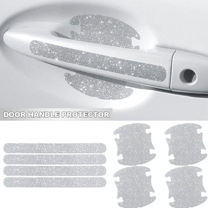 4X Door Bowl Handle Reflective Bling Sticker anti-scratch