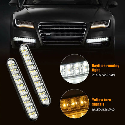 2PCS 30LED Daytime Running Riving Drl Turn Signal Fog