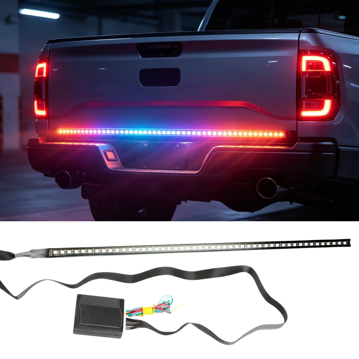 12V RGB Scanner Strip Remote Control Multicolor Flowing Grille
