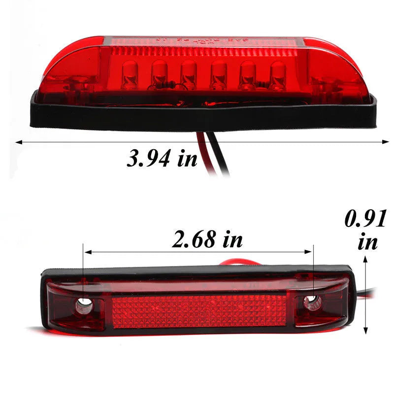 Red White Amber Marker 12V Trailer Indicators Side Truck