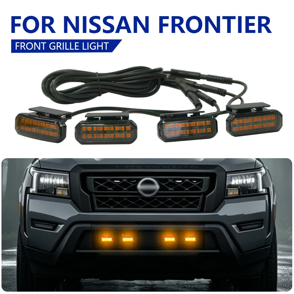 For Nissan Frontier Front Grille Warning Special Mesh