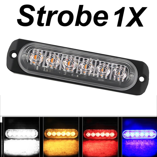 1X Truck 12V 24V 6SMD Strobe Warning Grille Flashing