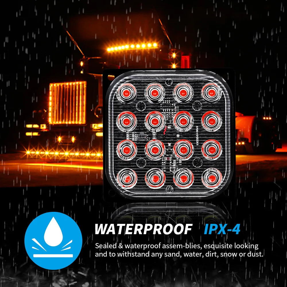 Strobe Warning Grille Flashing Truck Amber Traffic 12V 24V