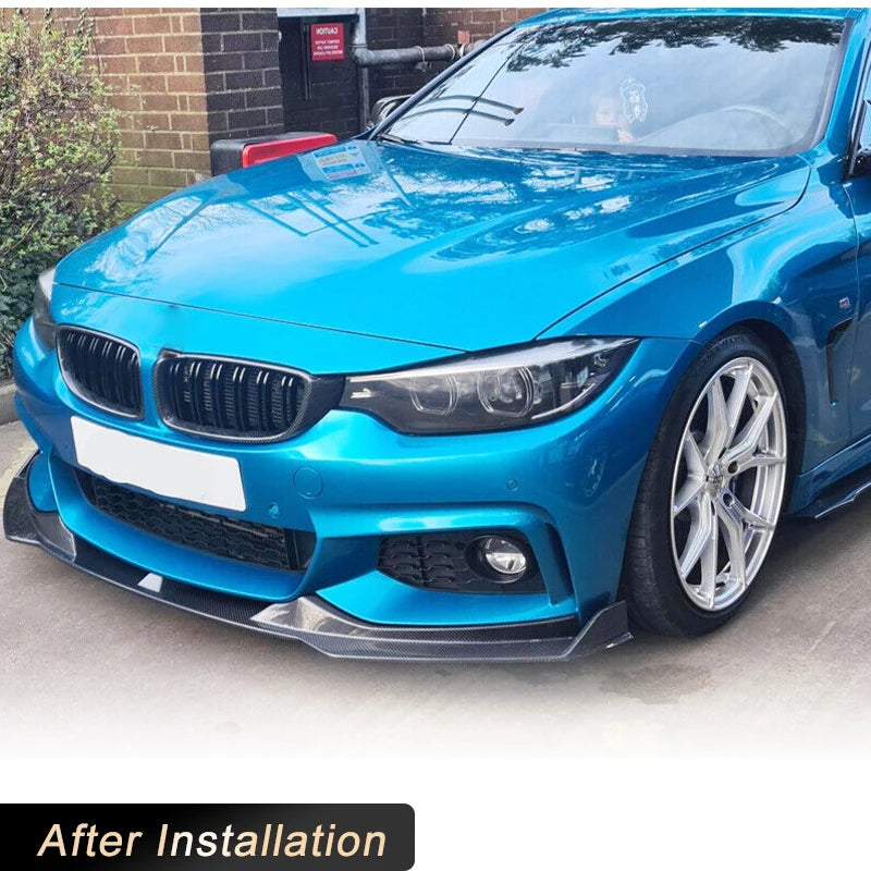 For BMW 4 Series F32 F33 Carbon Fiber Front Bumper Lip Spoiler