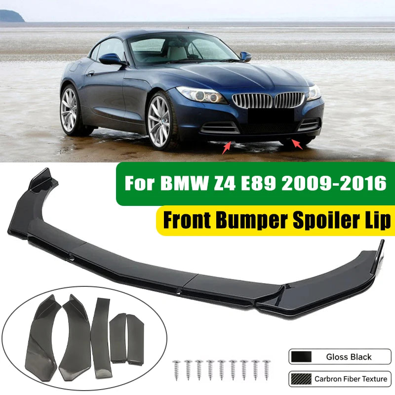 For BMW Z4 E89 2009-2016 5PCS ABS Front Bumper Lip Spoiler