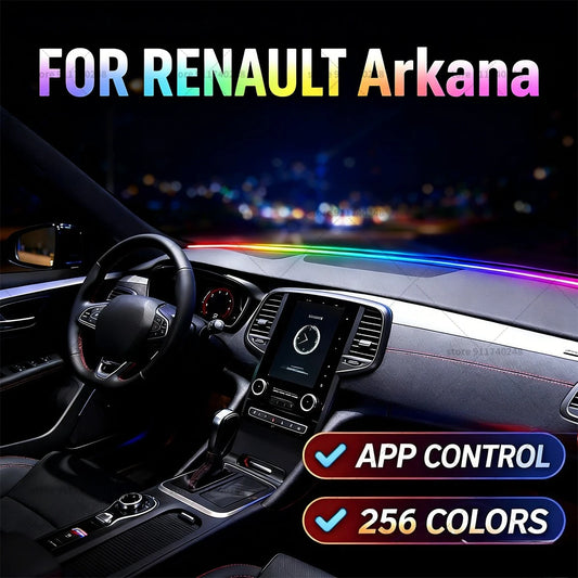 For Renault Arkana Automotive Decoration Light Strip Colorful