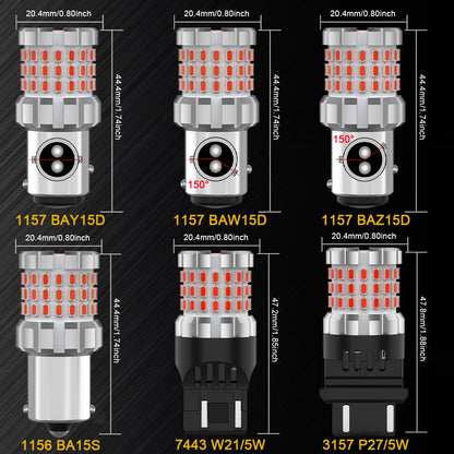 Bmtxms Red bay15d P21 5W baw15d PR21 baz15d 4W