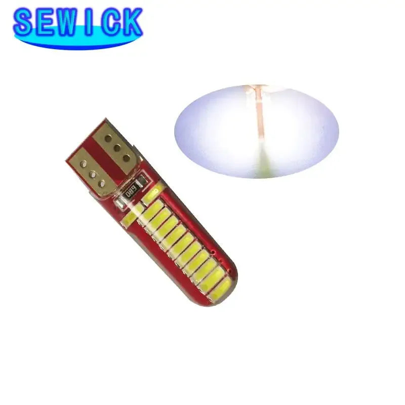 100PCS 12V White Canbus T10 194 W5W 4014 24