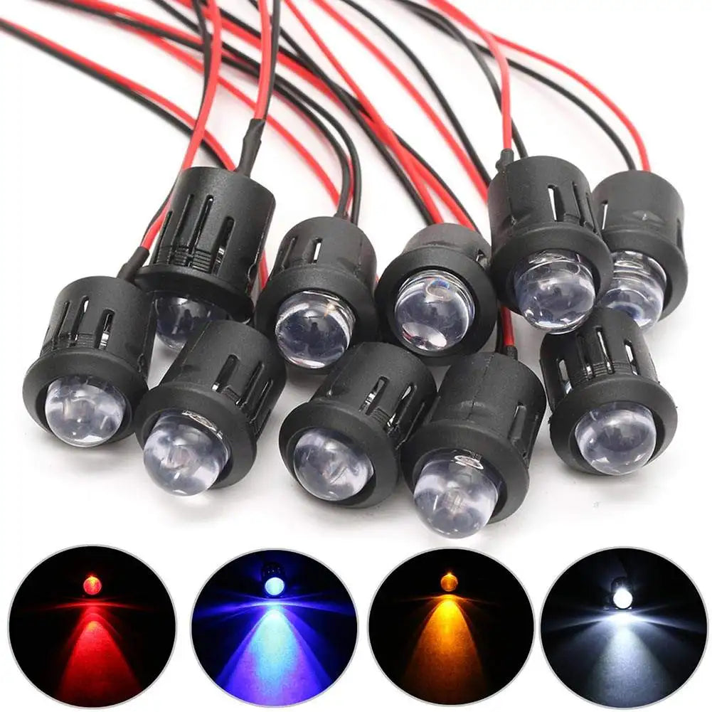 10pcs12v 10MM pre-wired Constant Ultra Bright Water Clear Bulb