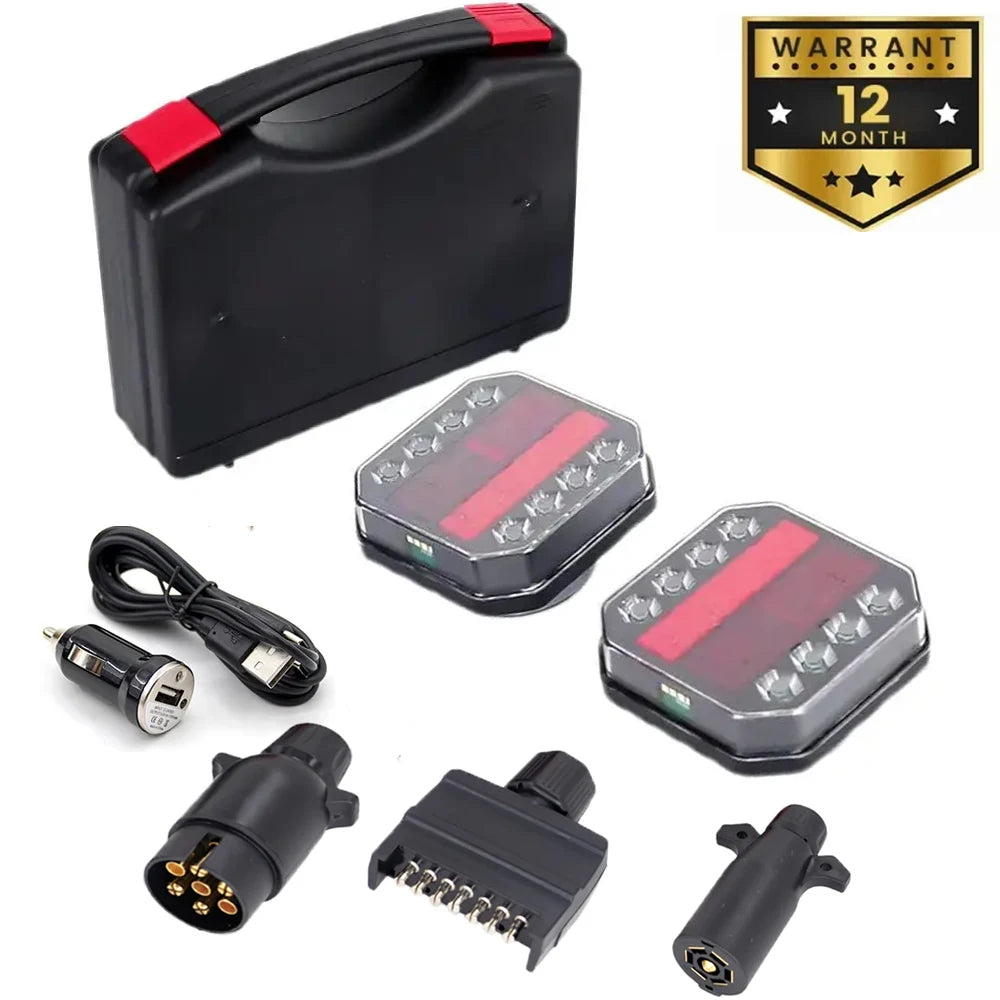 1SET 12V 24V Wireless Magnetic Truck Rear Tail Trailer