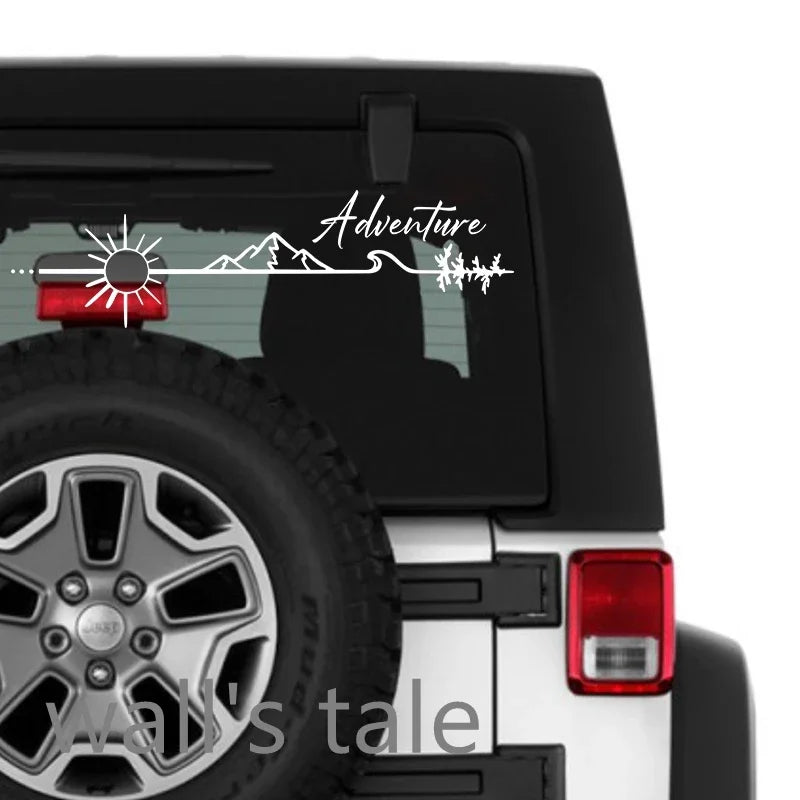 Camping Outdoors Adventure Vinyl Sticker Camper Van SUV Decals