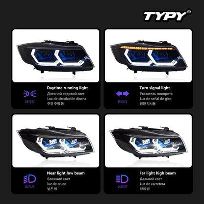 For BMW 3 Series E90 Headlights Accessoriescar Head Lamps