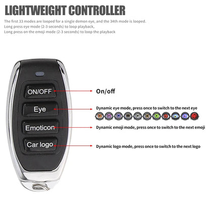 For Headlights Projector Lens 3 Inch Dynamic Devils Eyes Demon