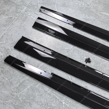 For BMW G30 G31 520I 520D Gloss Black ABS Side Skirts Extension