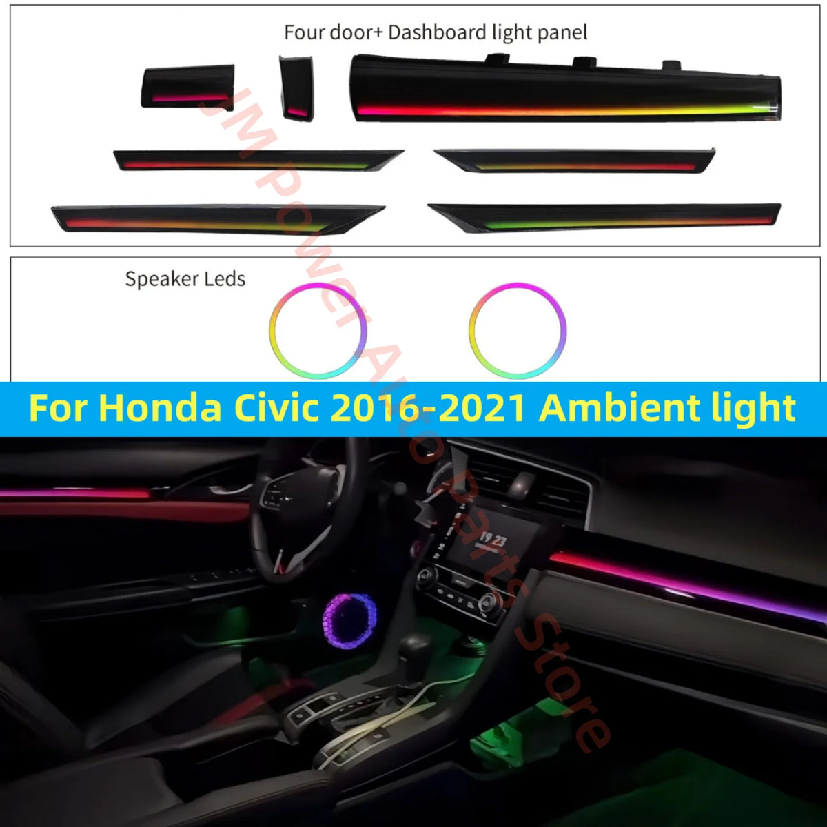 For Honda 10TH Generation Civic Ambient Fit Interior Lighting