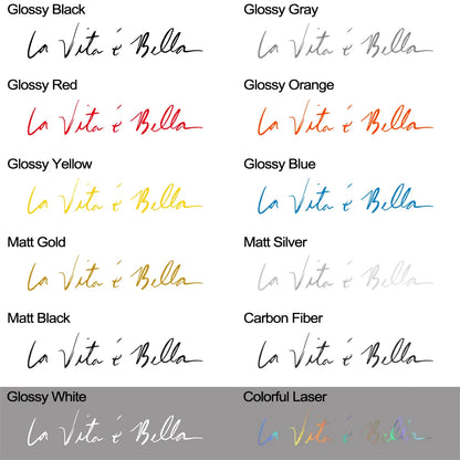 Various Sizes Stickers La Vita E Bella Letters Decals