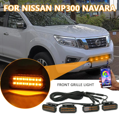 For Nissan NP300 Navara LED Front Grille Daytime Running Wheel