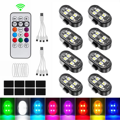 Wireless Aircraft Airplane Helicopter Warning RGB Strobe