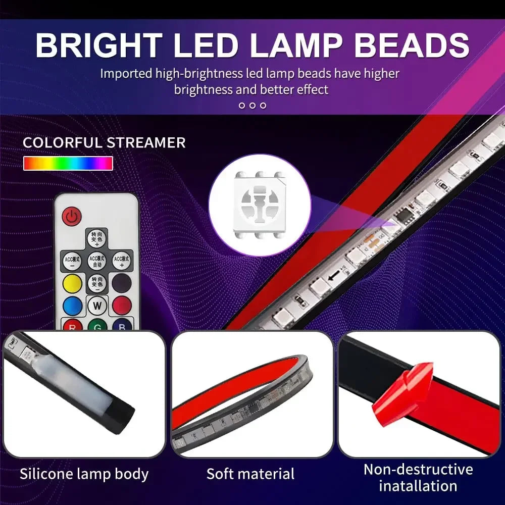 Truck Singal Night Driving Safety Warning RGB Colorful Flashing