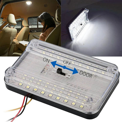 Interior Roof 12V Bulbs White Ceiling Lighting Reading Switch