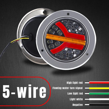 For Trailer Boat Pickup Inch Round Brake Tail hi-lo Stop Drl