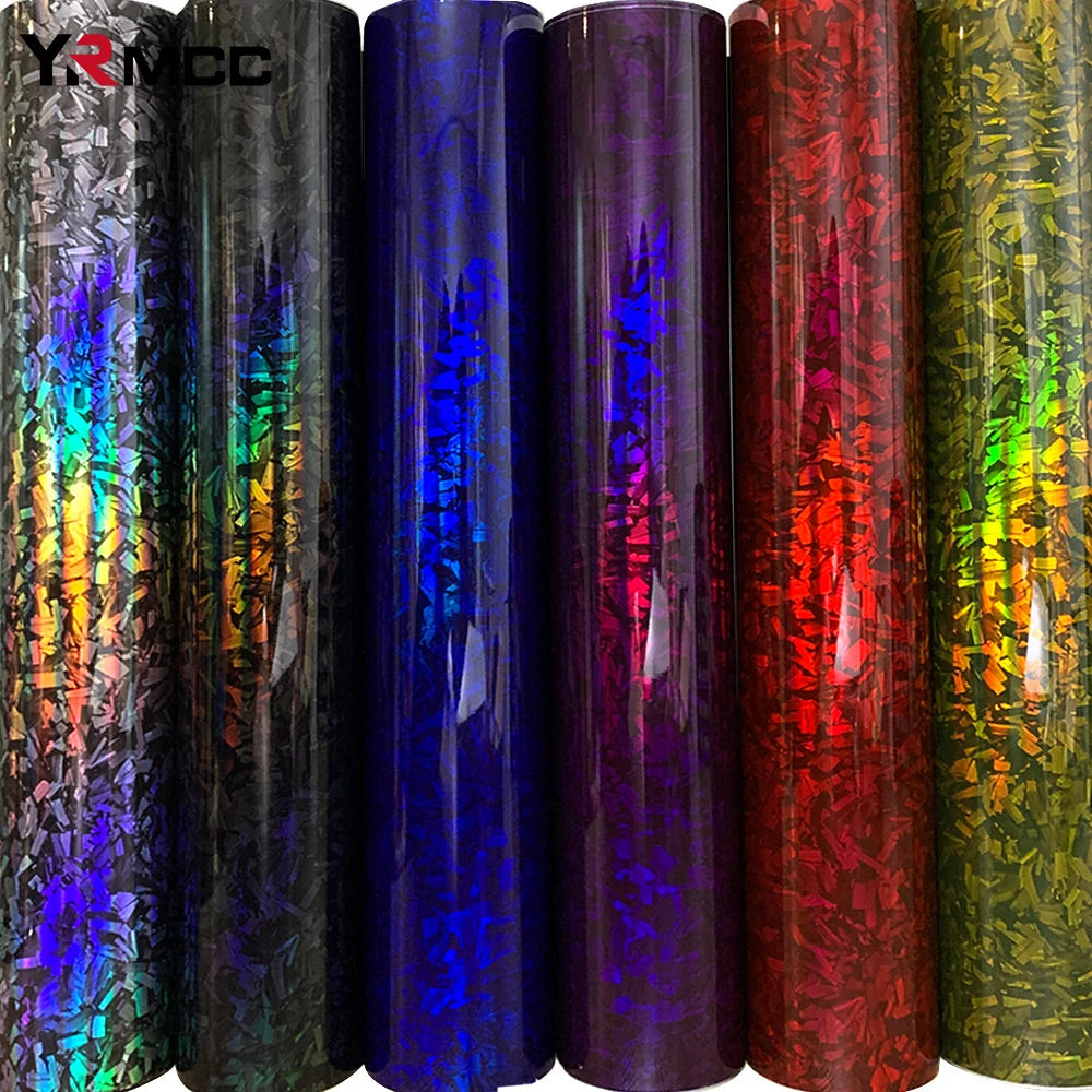 Pet Forged Carbon Wrap Vinyl Rainbow Laser Body Covering