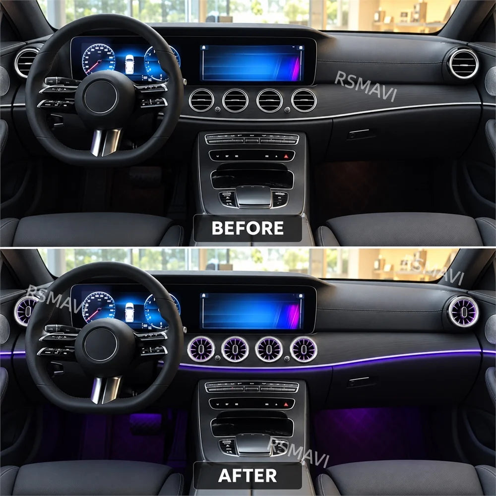 Front Dashboard Turbine Air Vent Kit Ambient Lighting Compatible