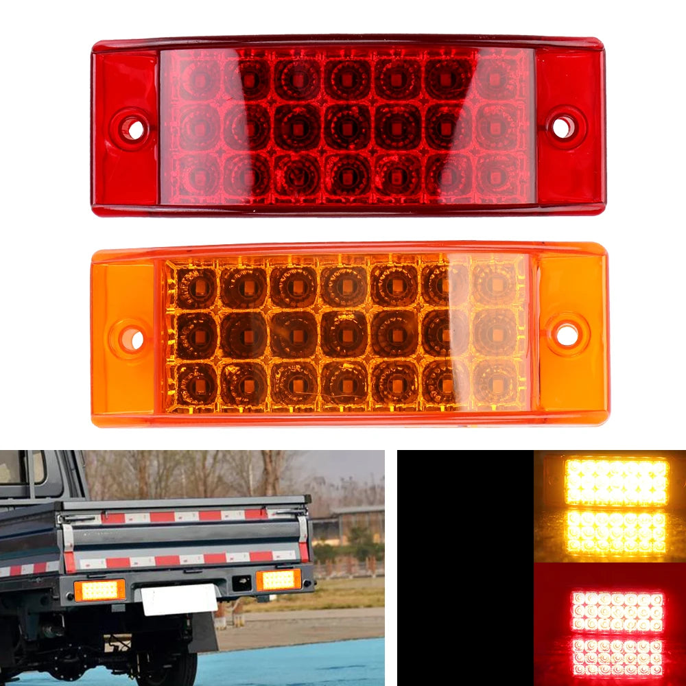 Waterproof Brake Rear Warning Tailight Tail 12V 24V Flowing