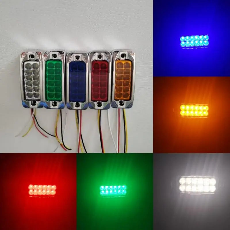 1PCS 12-24v Amber Side Marker Turn Signal Clearance Truck