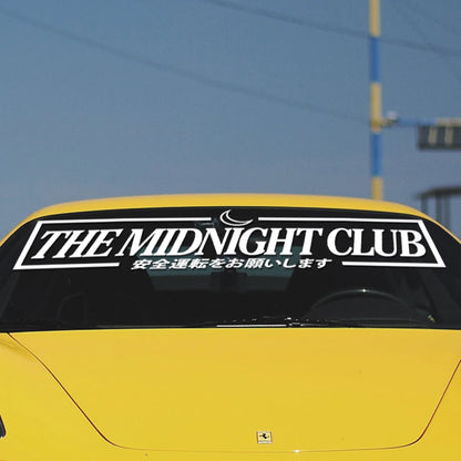 Jdm Midnight Sticker Windshield Banner Night Run Sport