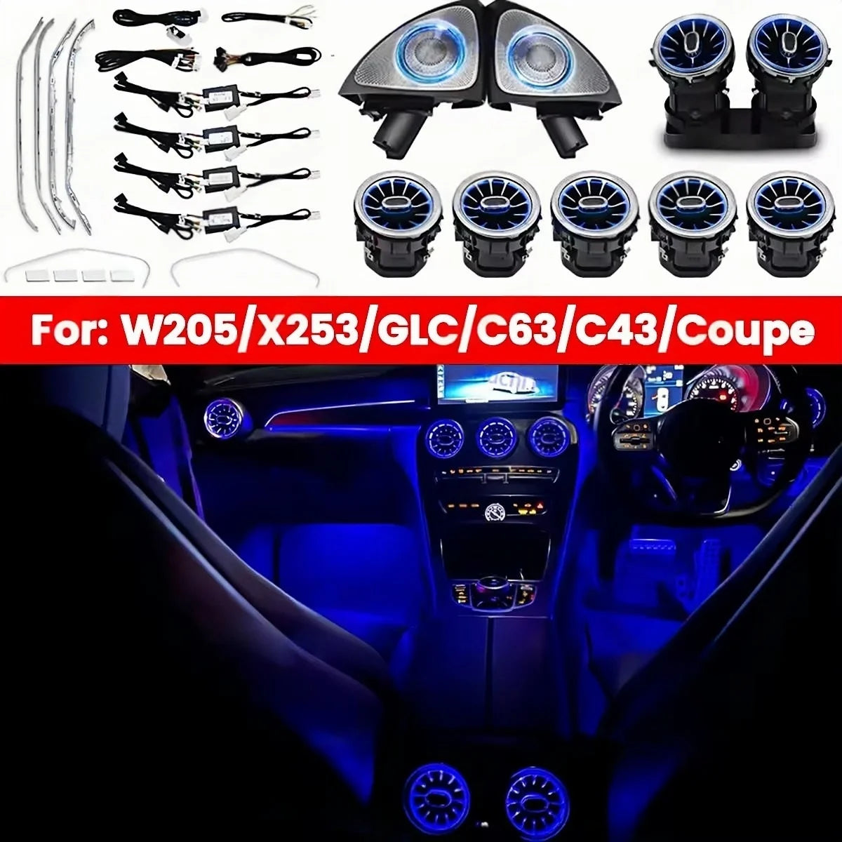 For Mercedes-Benz C Glc W205 X253 Colors Coupe Amg C43 C63 Mb