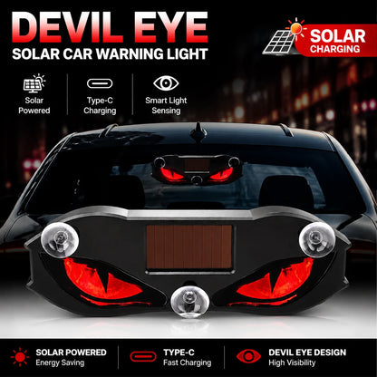 Cool Devil Eyes Warning Lighting Ambient Solar type-c Charging