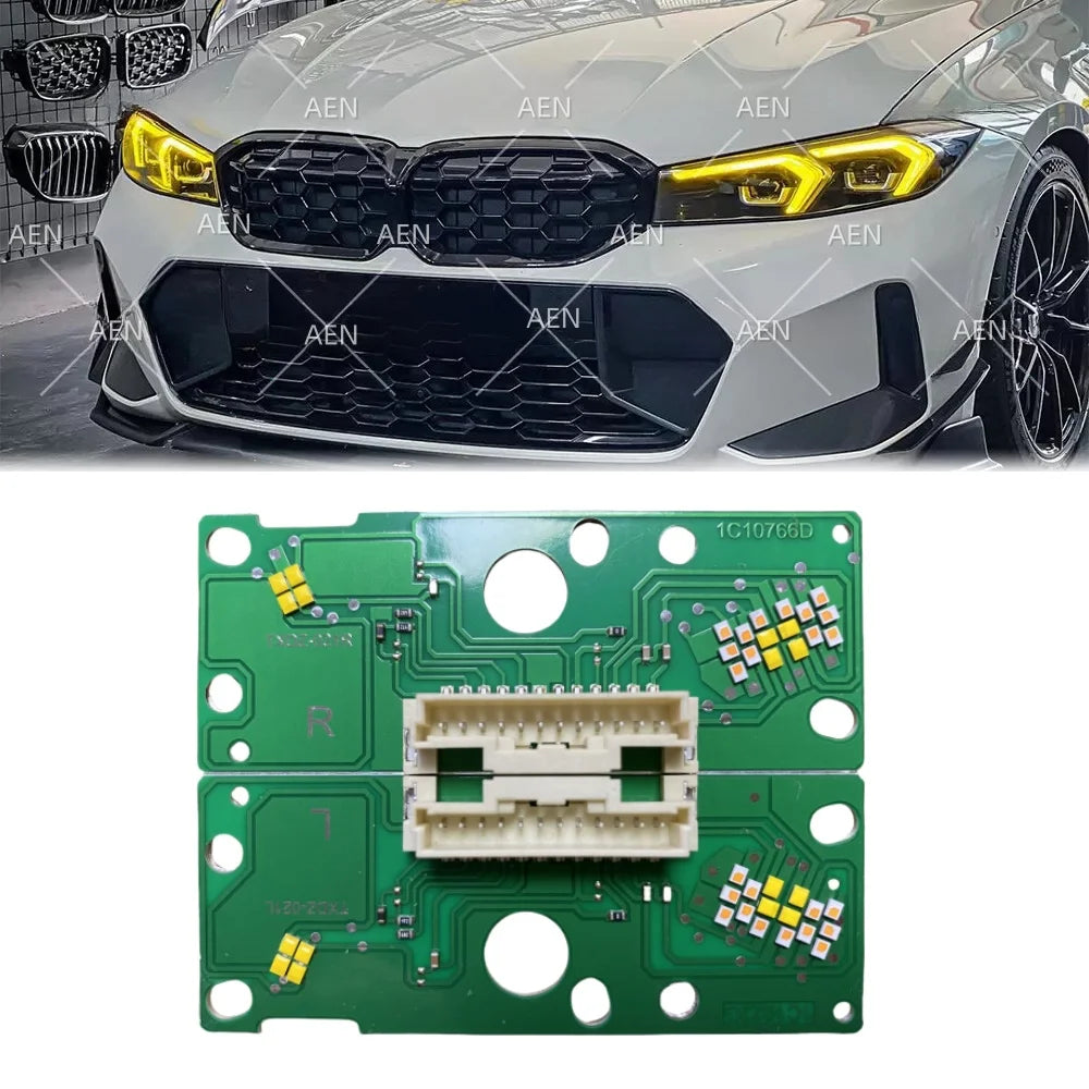 For 2023 2024 BMW 3 Series Csl Yellow Angel Eyes Drl Boards G20