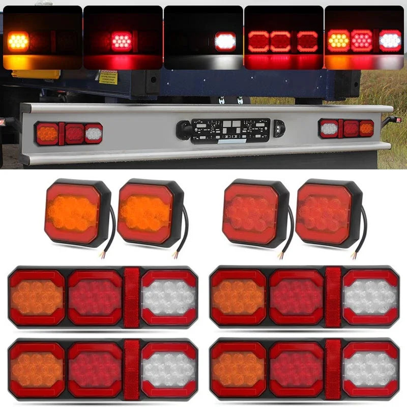 For Trailer 3.5 Inch Square Truck Tail 12V 24V Van Bus