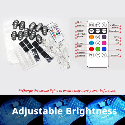 Remote Control Ambient RGB Wireless Rechargeable Footwell