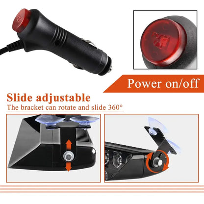 Warning Strobe 12LED Stroboscope Signal Lamps Flash Dash Vehicles